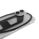 Diesel Iphone 16 Uyumlu Oval D Mirror Şeffaf Kılıf - Şeffaf/Siyah