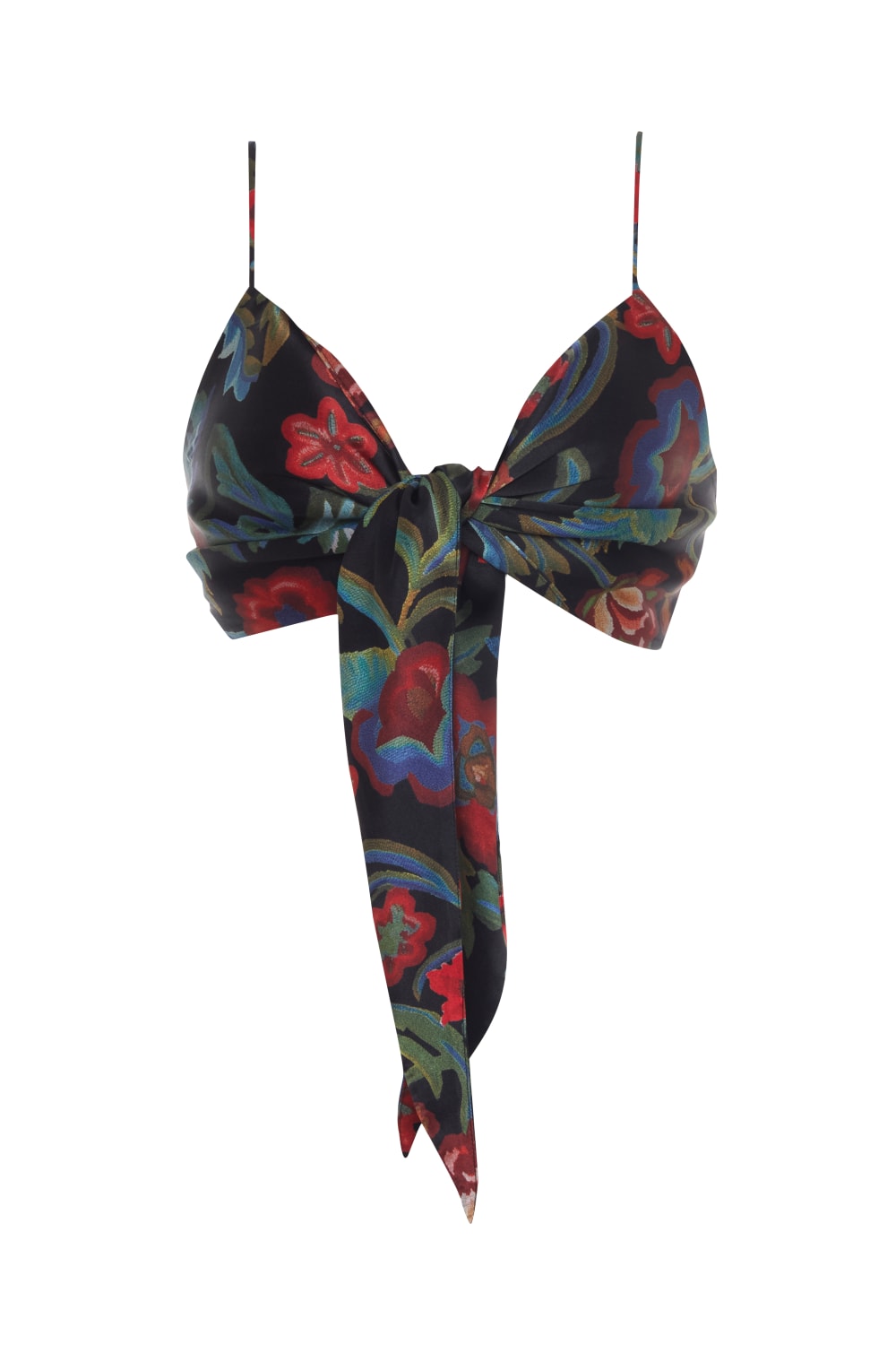 Direct Message-Black Roses Bra-Crop Top-2-milagron.live