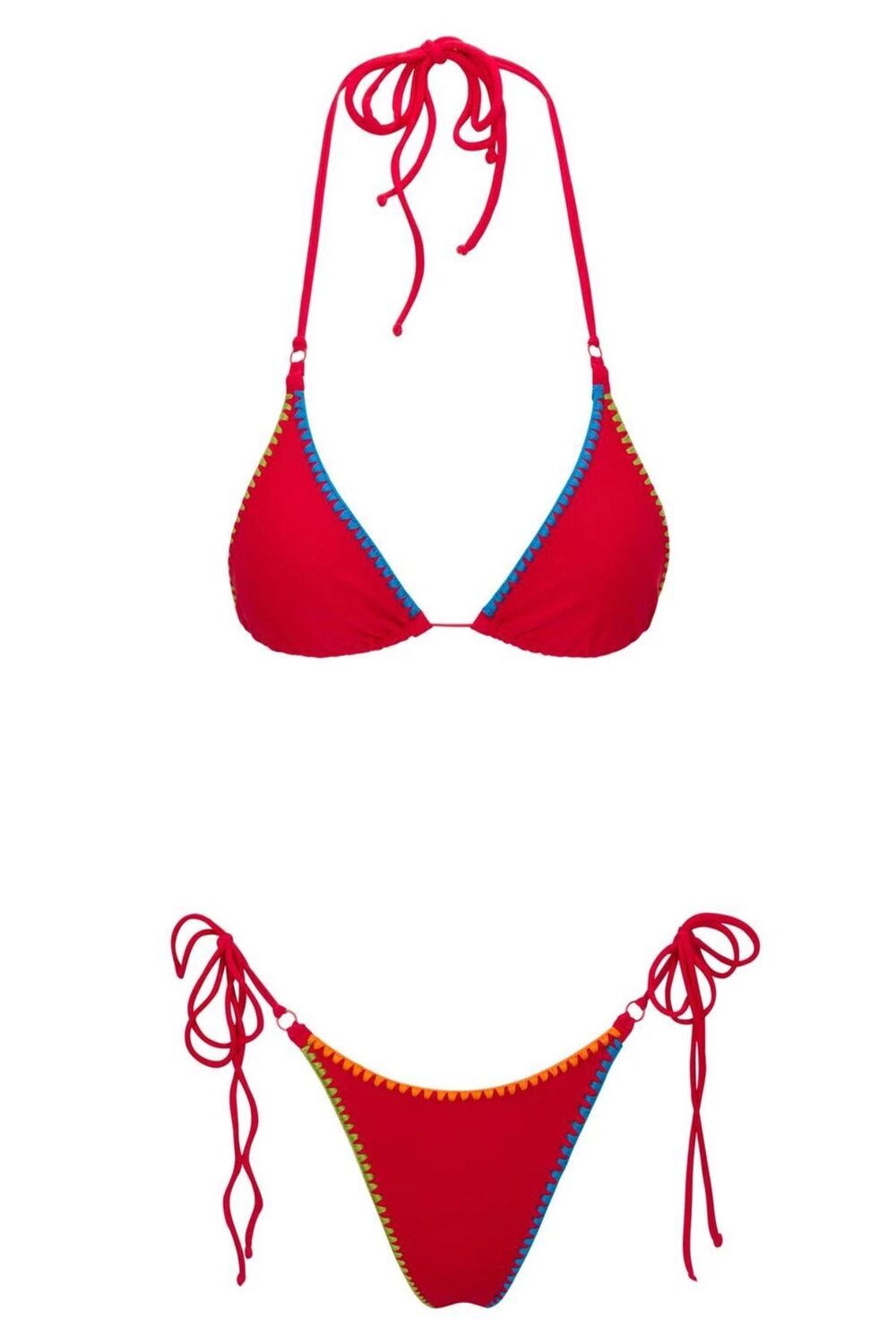 Direct Message-Deja Hand Embroidered Bikini İn Red-Bikini & Mayo-1-milagron.live