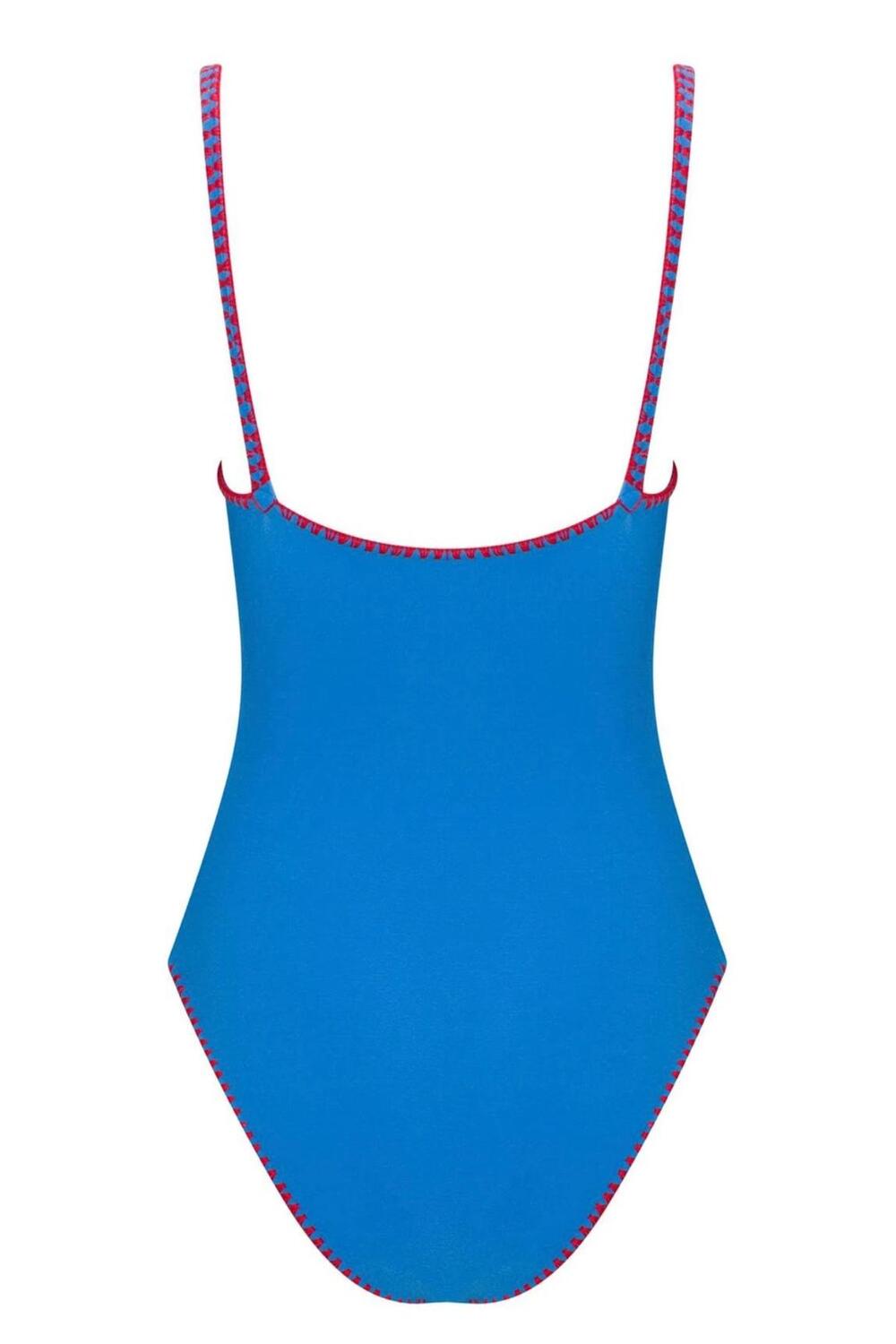Direct Message-Meghan Towel One Piece Hand Embroidered İn Blue-Bikini & Mayo-2-milagron.live