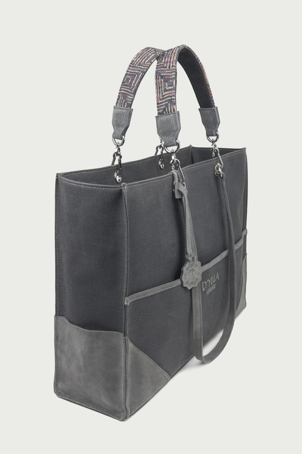 D’ylla Atelier-Valeria Tote Bag Anthracite-Omuz Çantası-2-milagron.live