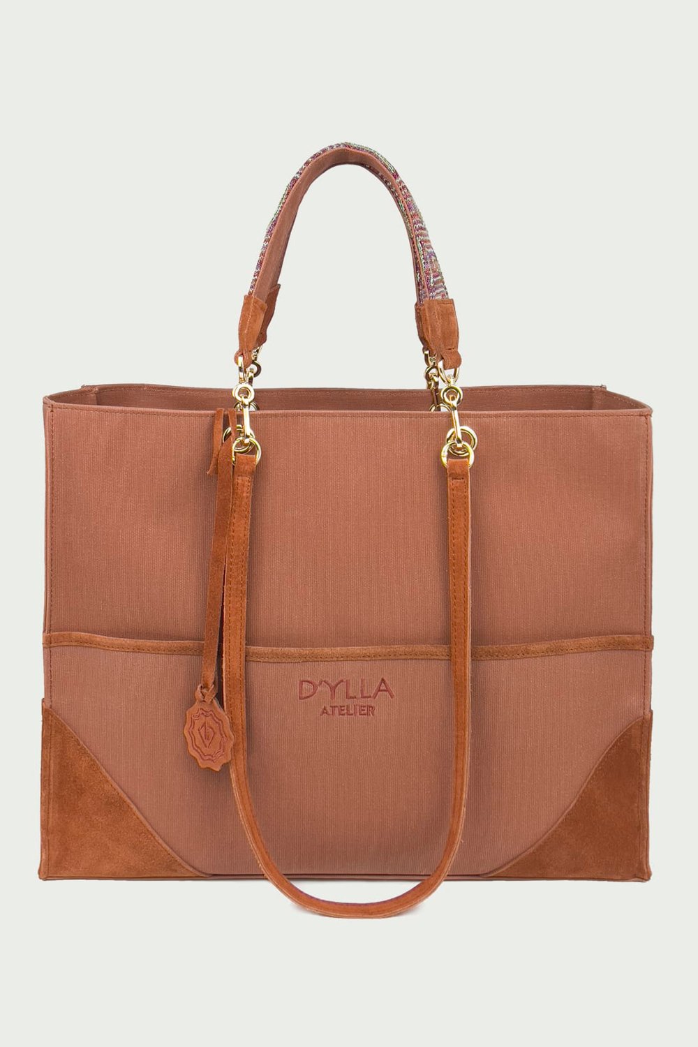 D’ylla Atelier-Valeria Tote Bag Terra Cotta-Omuz Çantası-1-milagron.live