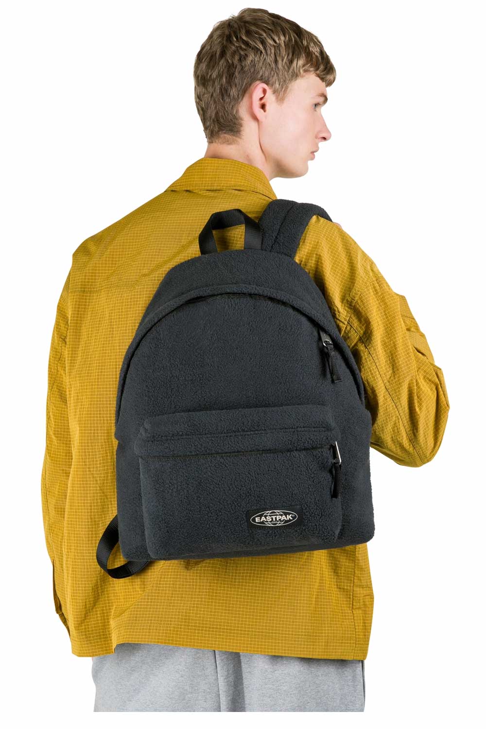 Eastpak-Padded Pak'r Fleec'd Black Sırt Çantası-Sırt Çantası-6-milagron.live