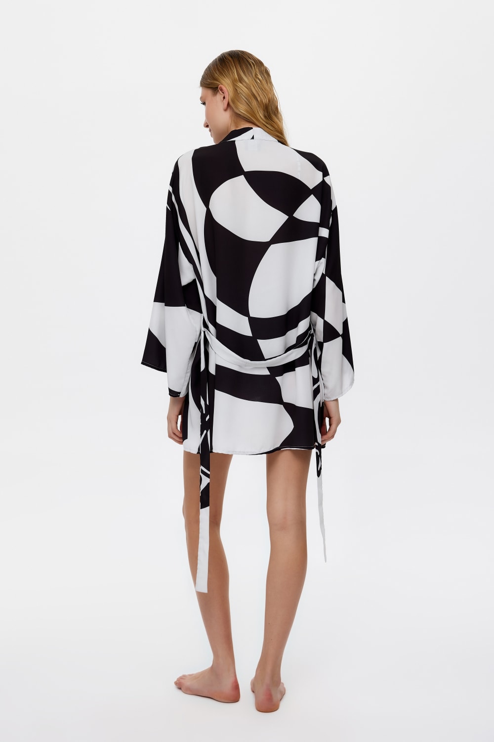 Eliphe-Loop Siyah Mini Kimono-Kimono-3-milagron.live