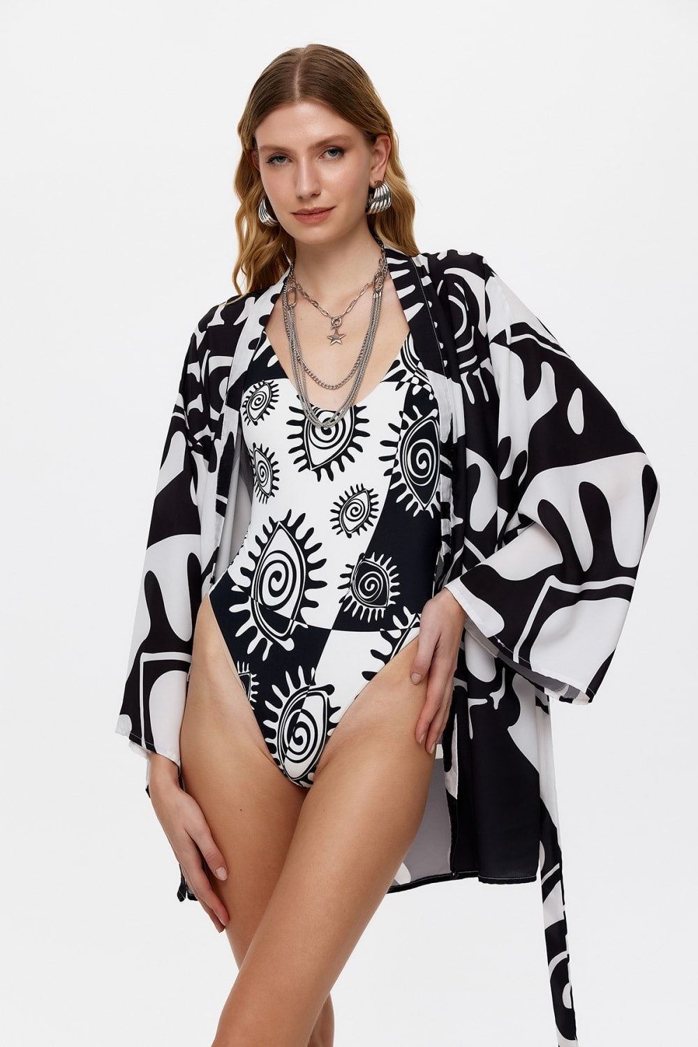 Eliphe-Rax Siyah Mini Kimono-Kimono-2-milagron.live