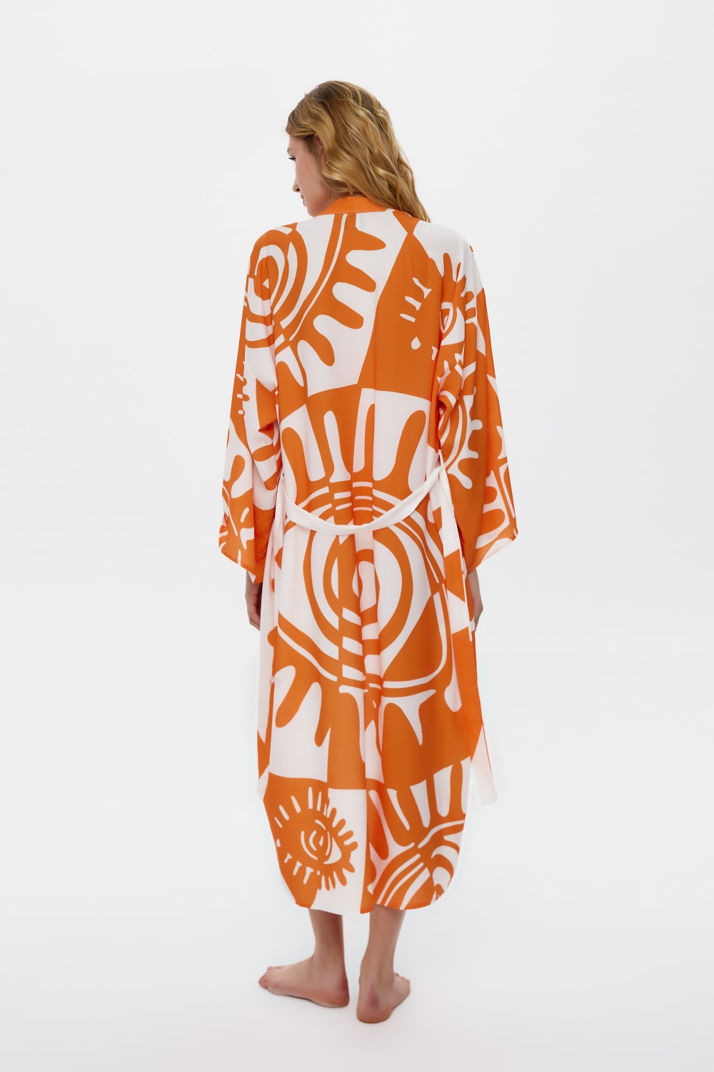 Eliphe-Rax Turuncu Maxi Kimono-Kimono-3-milagron.live