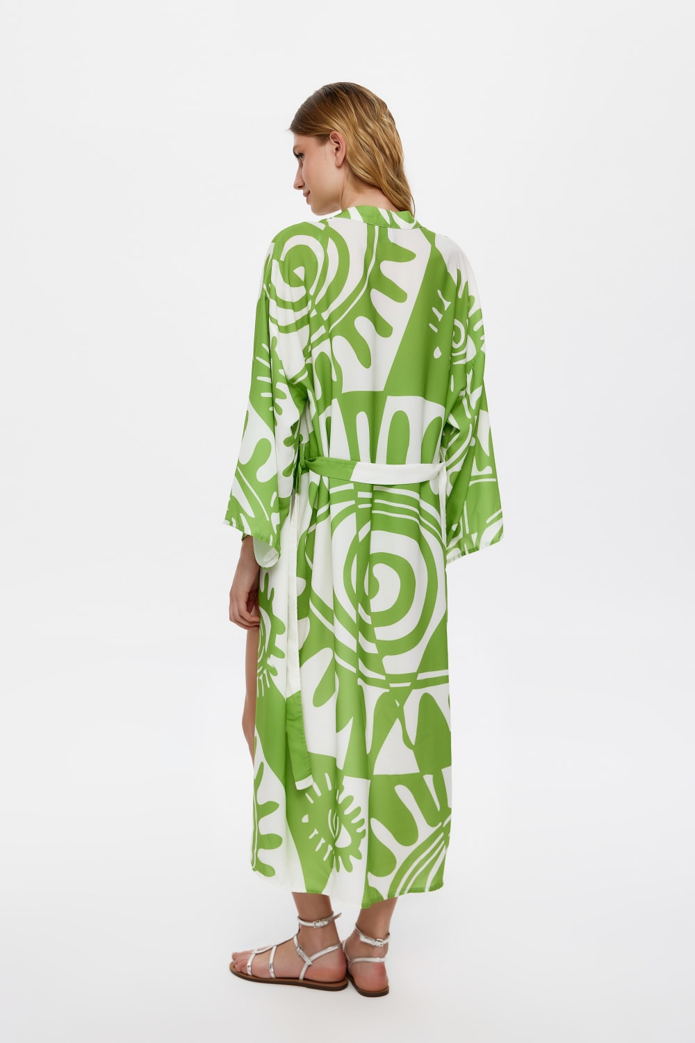 Eliphe-Rax Yeşil Maxi Kimono-Kimono-5-milagron.live