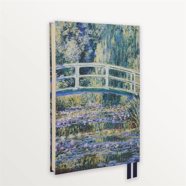 Episode-Episode Gallery Monet Japanese Bridge A5 Flex Linen Notebook-DEFTER-3-milagron.live