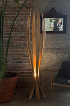 Fagus Wood-''hedra Lambader, İskandinav Tarzı Ahşap Lambader, Dekoratif Yer Lambası, Modern Salon Aydınlatma'' (meşe)-Lambader-1-milagron.live