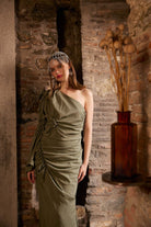 Fèe Muse-Hera In Khaki Elbise-Elbise-5-milagron.live