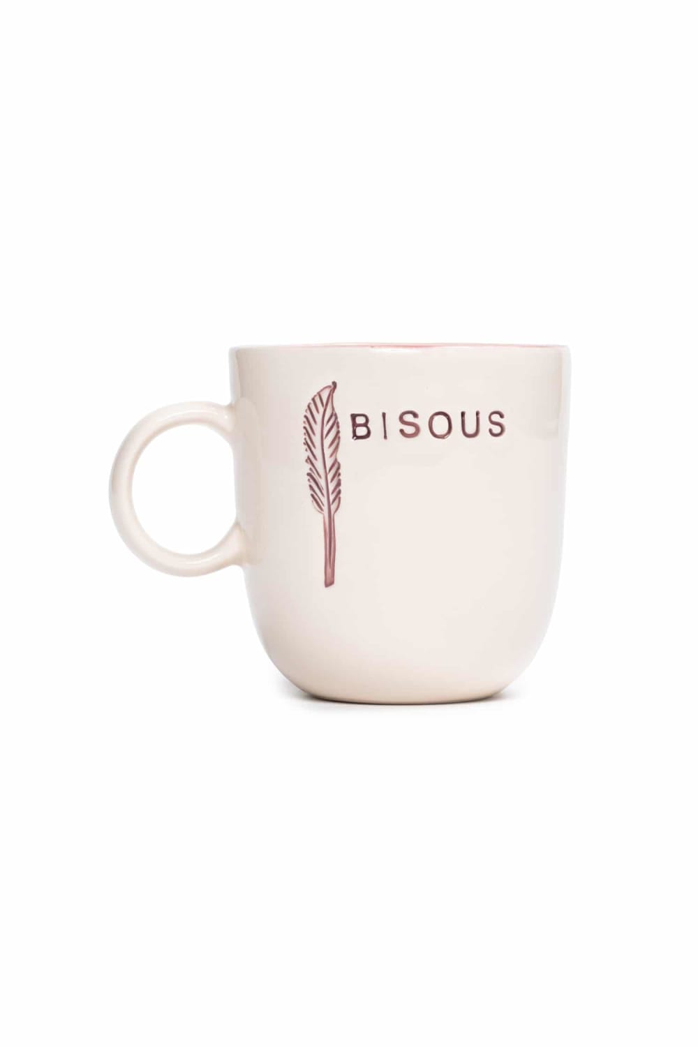 Feeling Good Inside-Bisous Kulplu Pembe Mug – L’amour Paris-Bardak-2-milagron.live
