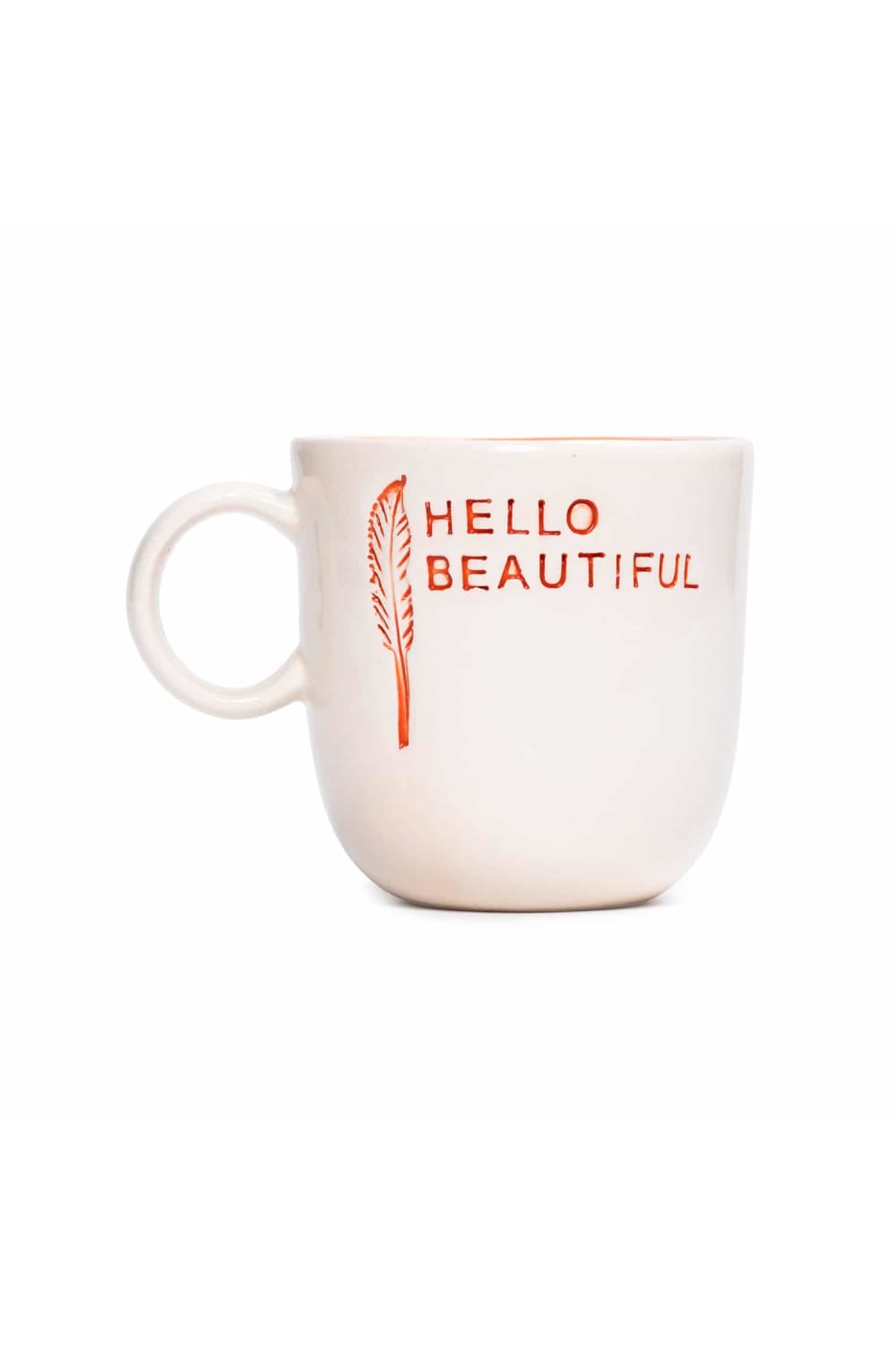 Feeling Good Inside-Hello Beautiful Kulplu Turuncu Mug – L’amour Paris-Bardak-2-milagron.live