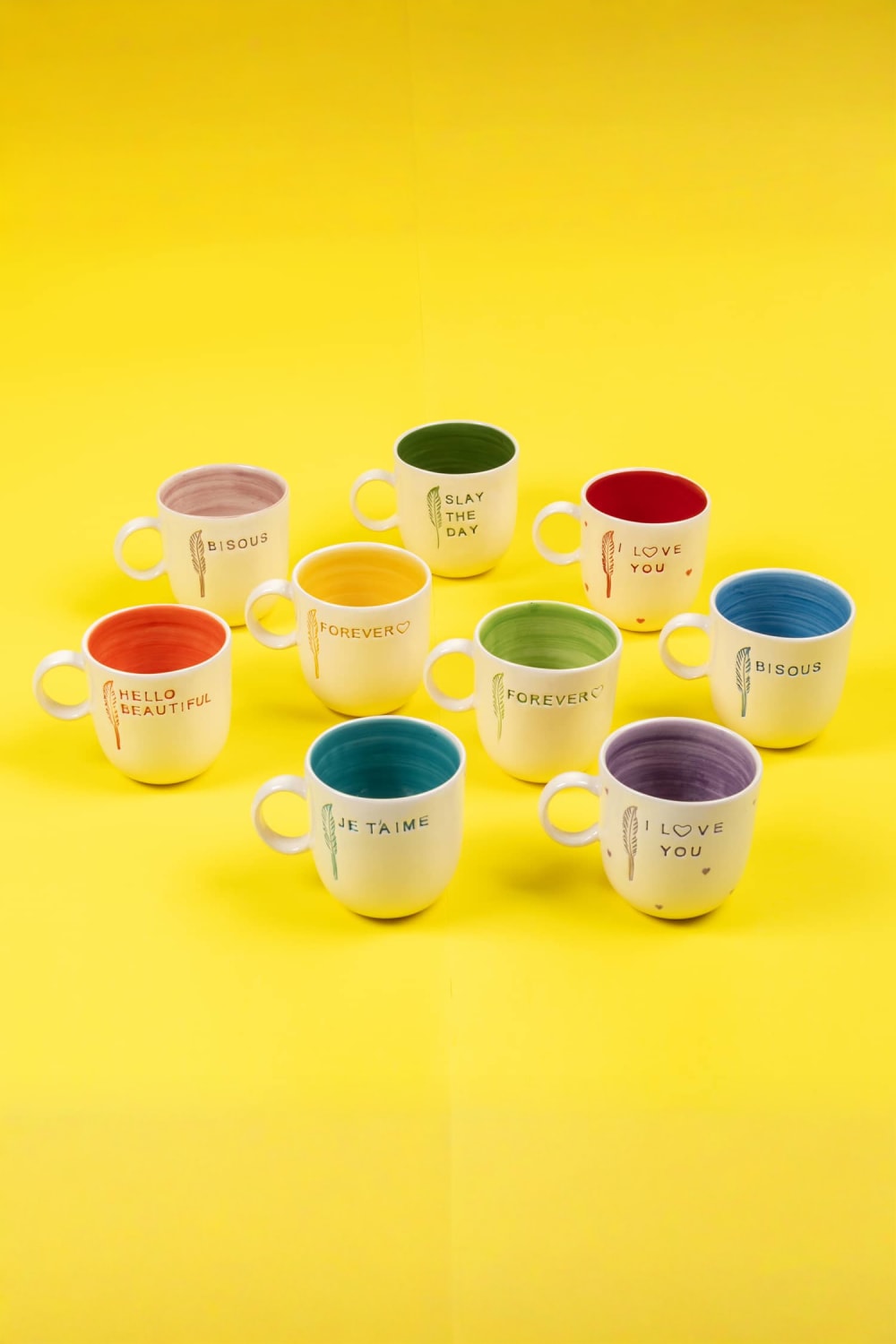 Feeling Good Inside-Hello Beautiful Kulplu Turuncu Mug – L’amour Paris-Bardak-3-milagron.live