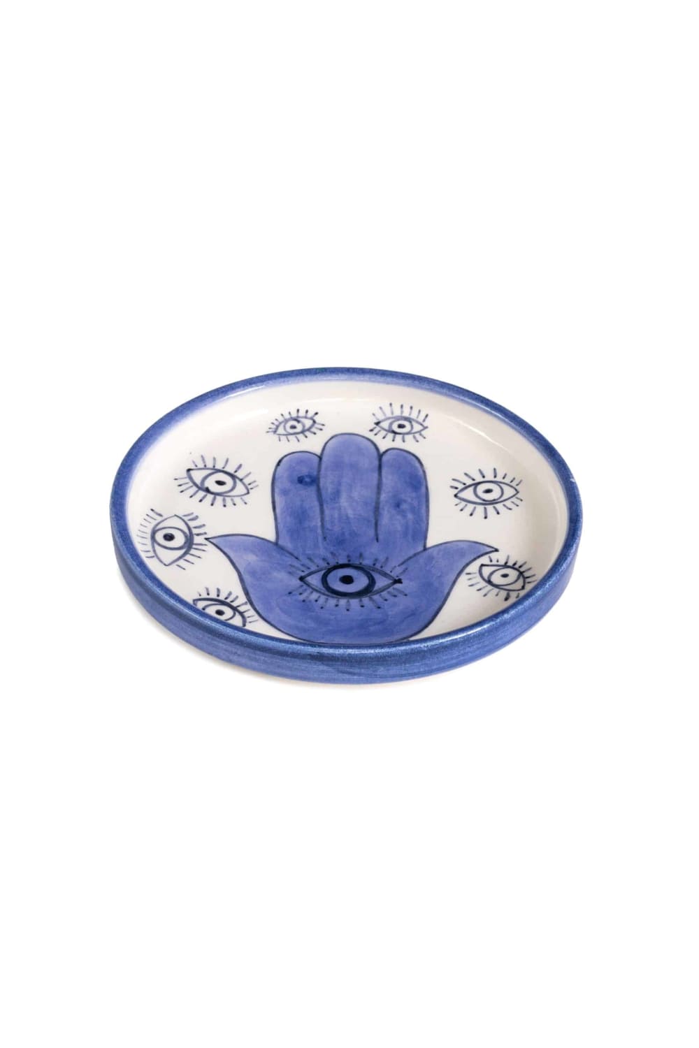 Feeling Good Inside-Inner Eye Collection Handmade Luck Yazılı Fatma Ana Eli Seramik Mini Tabak-Tabak & Kase-2-milagron.live