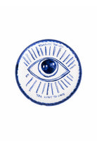 Feeling Good Inside-Inner Eye Collection Handmade Yazılı Tek Göz Seramik Pasta Tabağı-Tabak & Kase-1-milagron.live
