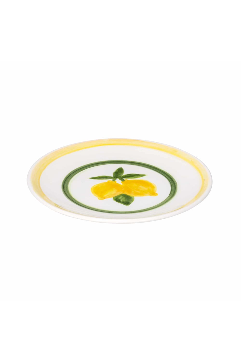 Feeling Good Inside-Lemon Splash Collection Handmade Ceramic Beyaz Pasta Tabağı-Tabak & Kase-2-milagron.live