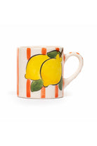 Feeling Good Inside-Orange Lemon Line Handled Coffee Set-Bardak-3-milagron.live