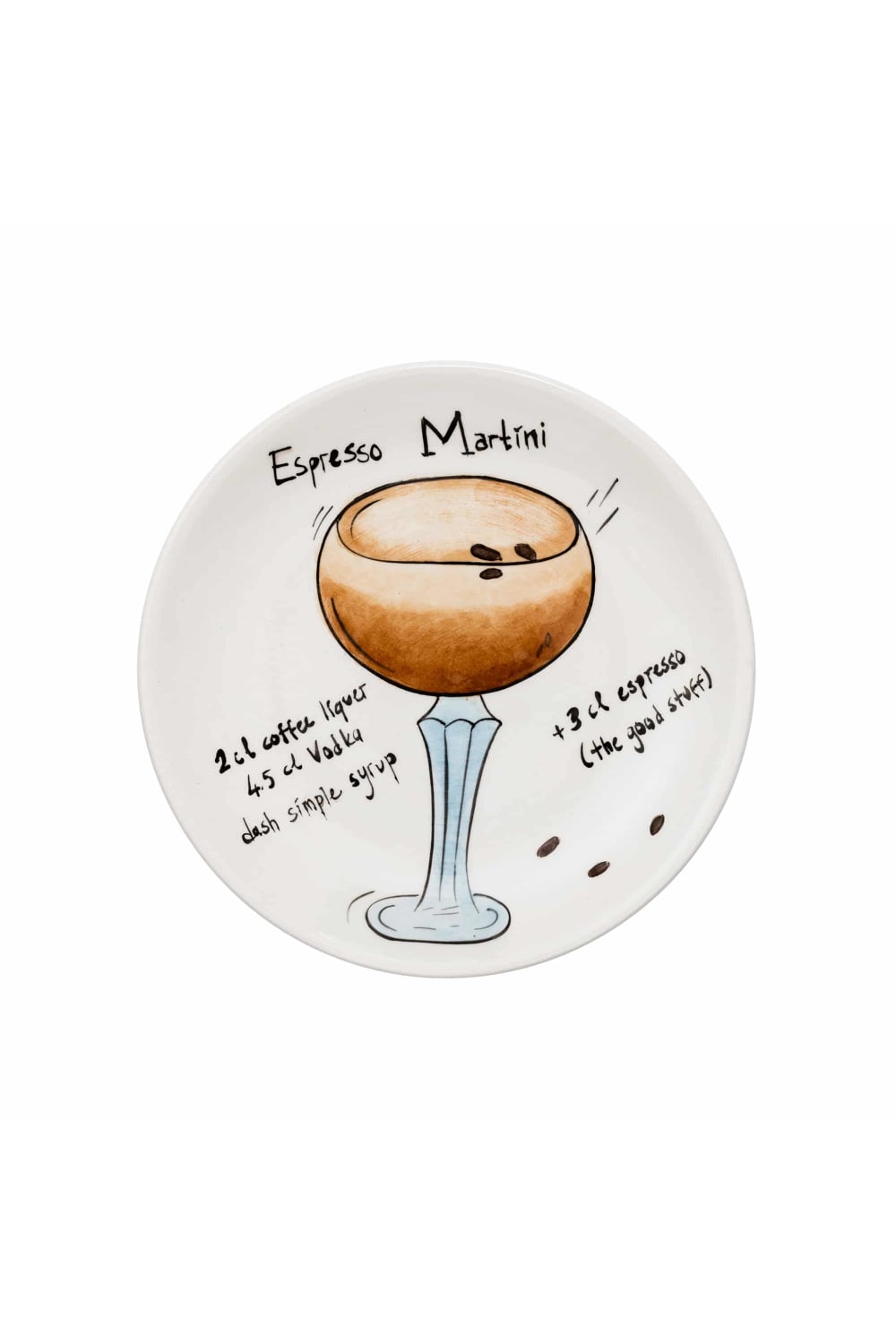 Feeling Good Inside-Pop-up Cocktail Collection Handmade Seramik Espresso Martini Kokteyl Tabağı-Tabak & Kase-1-milagron.live