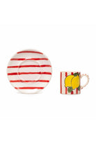 Feeling Good Inside-Red Lemon Line Handled Coffee Set-Bardak-4-milagron.live