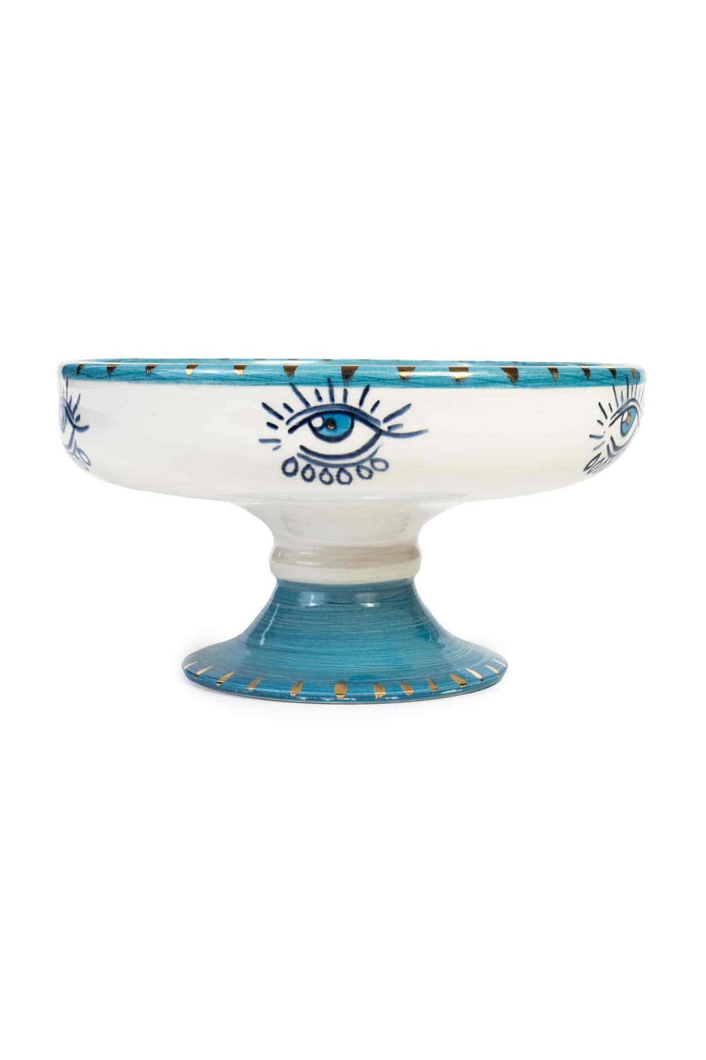 Feeling Good Inside-Signature Eye Handmade Ceramic Ayaklı Pasta Tabağı-Sunum Aksesuarları-2-milagron.live