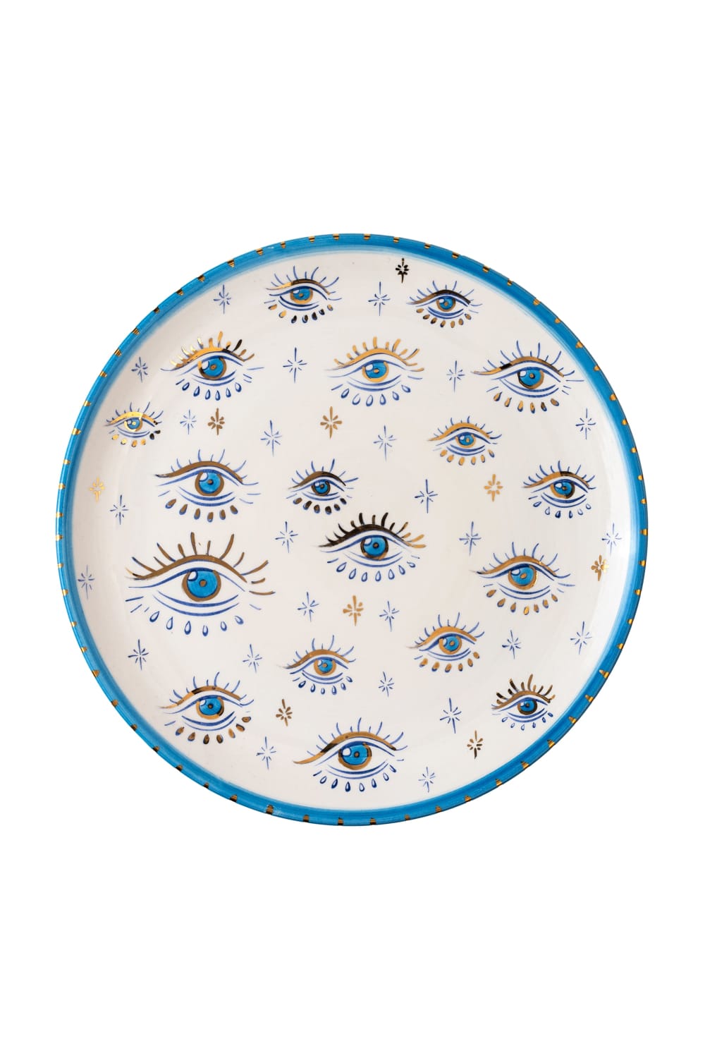 Feeling Good Inside-Signature Eye Handmade Ceramic Yemek Tabağı-Tabak & Kase-1-milagron.live