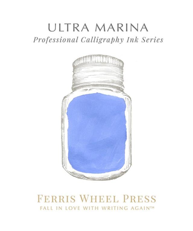Ferris Wheel Press-Ultra Marina Kaligrafi Şişe Mürekkep 28 Ml-Şişe Mürekkep-2-milagron.live