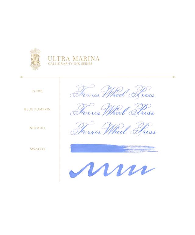 Ferris Wheel Press-Ultra Marina Kaligrafi Şişe Mürekkep 28 Ml-Şişe Mürekkep-3-milagron.live