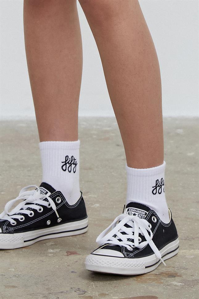 3'Lü Beyaz-Kum-Siyah Favorite Kısa Çorap