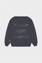 Fifty Pieces-Antrasit Düşük Omuzlu Sırt Baskılı Hoodie-Sweatshirts & Hoodies-9-milagron.live