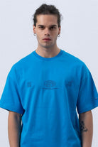 Fifty Pieces-Canlı Mavi Core Düşük Omuzlu T-Shirt-T-Shirts-1-milagron.live