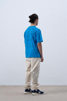 Fifty Pieces-Canlı Mavi Core Düşük Omuzlu T-Shirt-T-Shirts-4-milagron.live