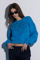 Fifty Pieces-Canlı Mavi Core Mid Length Sweatshirt-Sweatshirts & Hoodies-1-milagron.live