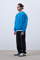 Erkek Canlı Mavi Core Oversize Sweatshirt
