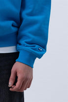 Erkek Canlı Mavi Core Oversize Sweatshirt