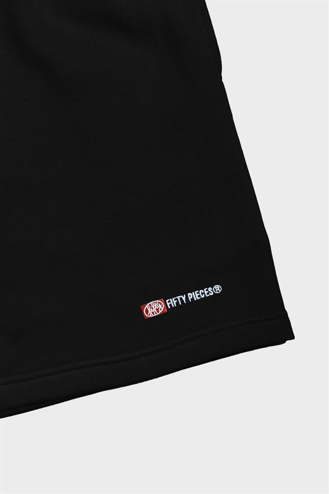Erkek Siyah Loose Fit Jogger Şort