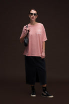 Fifty Pieces-Gül Kurusu Oversize Asit Yıkamalı T-Shirt-T-Shirts-3-milagron.live
