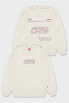 Kadın Kum Oversize Sırt Baskılı Hoodie