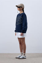 Kadın Lacivert Core Oversize Sweatshirt