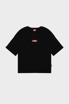 Kadın Siyah Oversize Sırt Baskılı T-Shirt