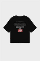 Kadın Siyah Oversize Sırt Baskılı T-Shirt