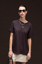 Fifty Pieces-Kahverengi Loose Fit Sırt Baskılı T-Shirt-T-Shirts-2-milagron.live