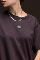 Fifty Pieces-Kahverengi Loose Fit Sırt Baskılı T-Shirt-T-Shirts-3-milagron.live