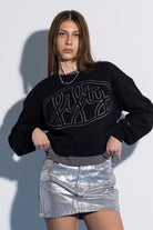 Fifty Pieces-Siyah Core Mid Length Sweatshirt-Sweatshirts & Hoodies-1-milagron.live