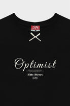 Fifty Pieces-Siyah Fiyonk Detaylı T-Shirt-T-Shirts-5-milagron.live