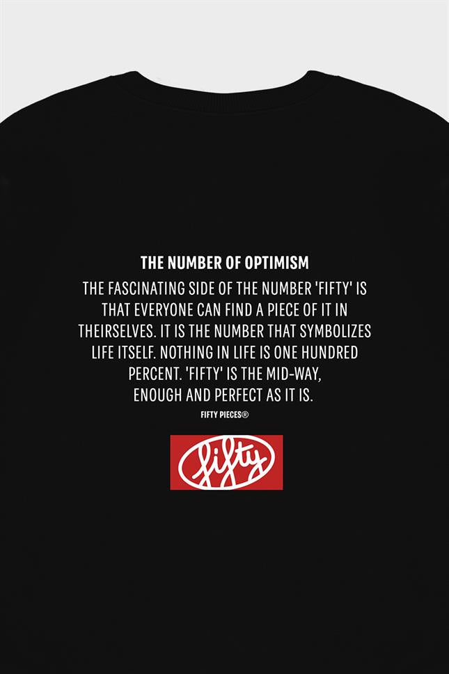 Fifty Pieces-Siyah Oversize Sırt Baskılı Sweatshirt-Sweatshirts & Hoodies-10-milagron.live