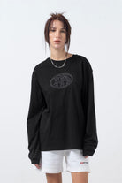Fifty Pieces-Siyah Uzun Kollu Oversize T-Shirt-T-Shirts-1-milagron.live