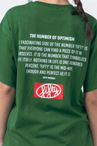 Fifty Pieces-Yeşil Oversize Sırt Baskılı T-Shirt-T-Shirts-4-milagron.live