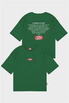 Fifty Pieces-Yeşil Oversize Sırt Baskılı T-Shirt-T-Shirts-6-milagron.live