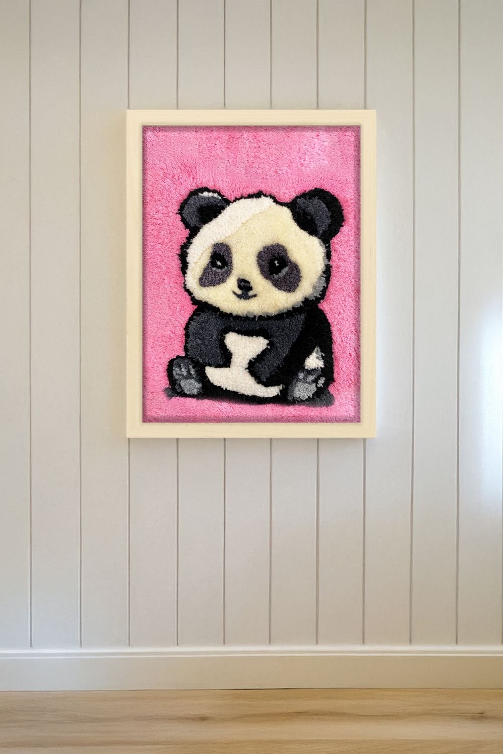 Fille á Fille Design Studio-Panda Tufted Artwork Tablo-Tablo-3-milagron.live