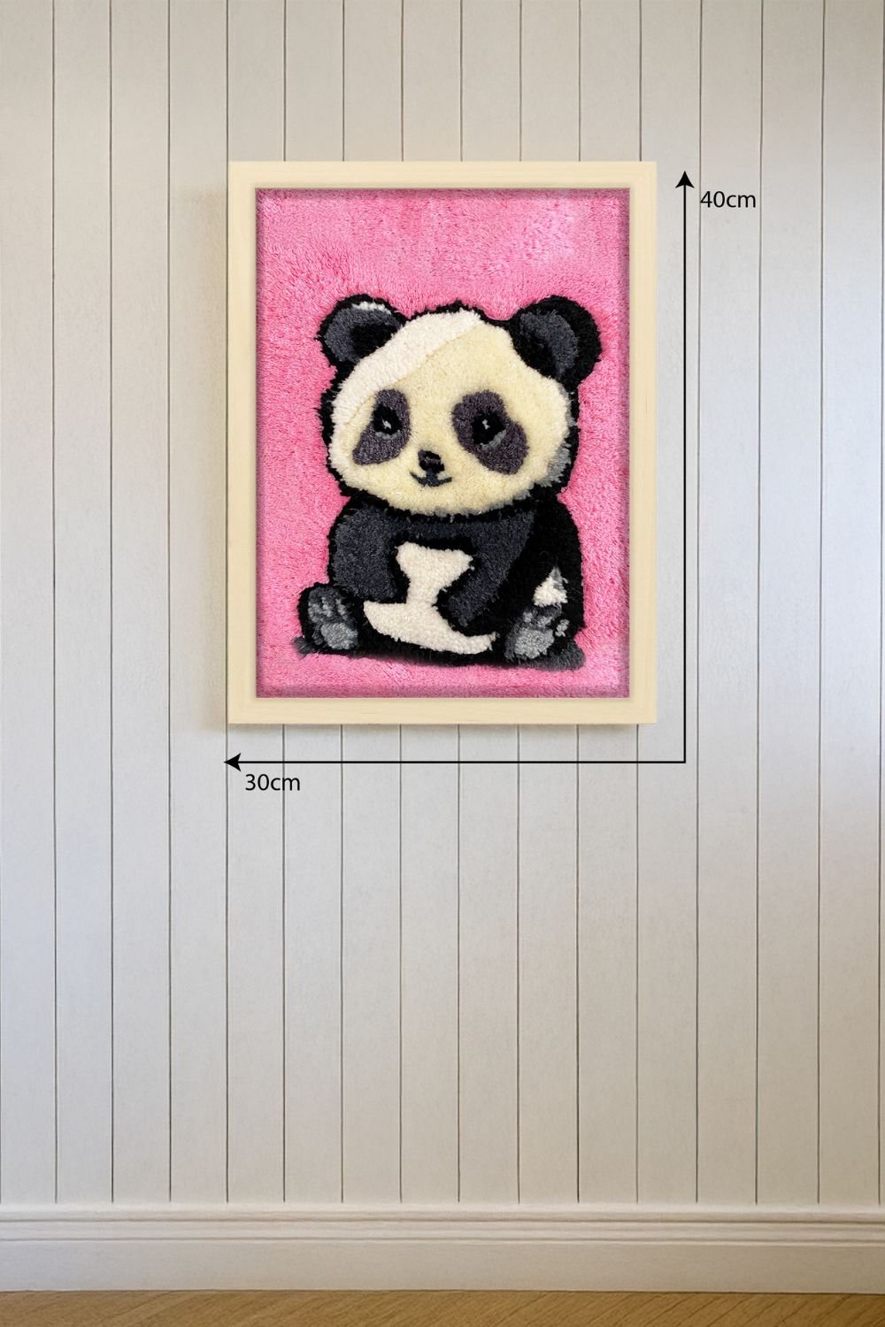 Fille á Fille Design Studio-Panda Tufted Artwork Tablo-Tablo-4-milagron.live